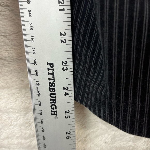MAGASCHONI Black Double Pinstriped Stretch Pants Size Medium Pull On - Picture 10 of 11